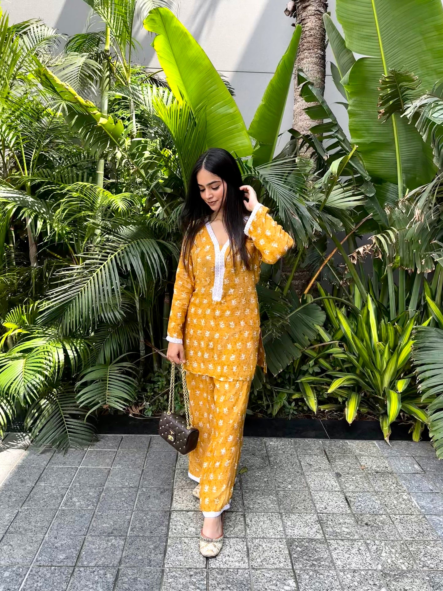 Mustard Flare Coord Set
