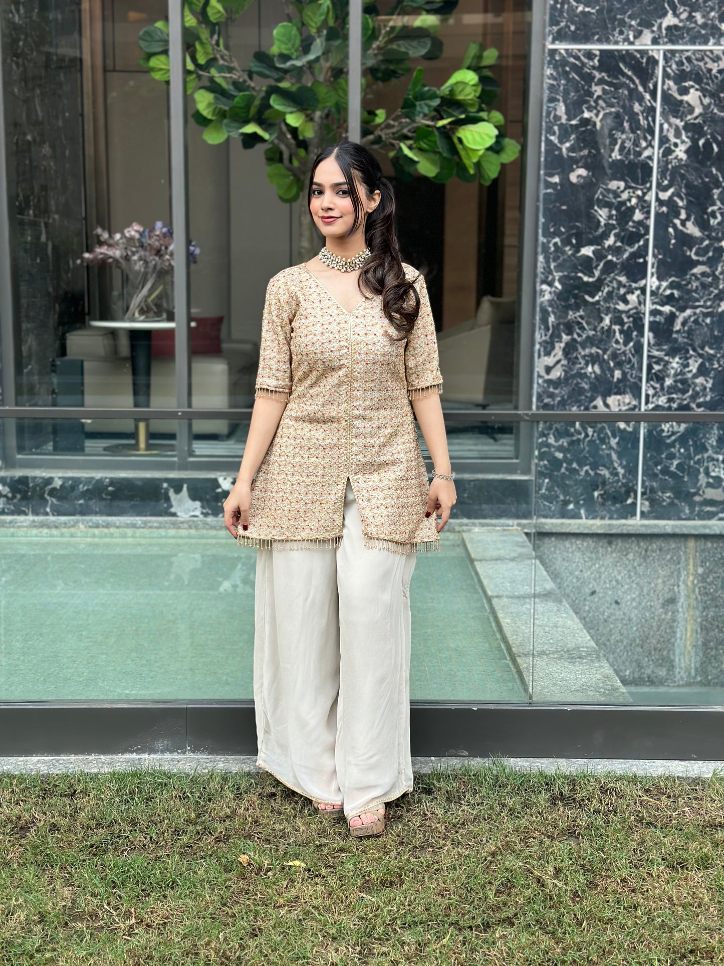 Beige Elegance Co-ord Set