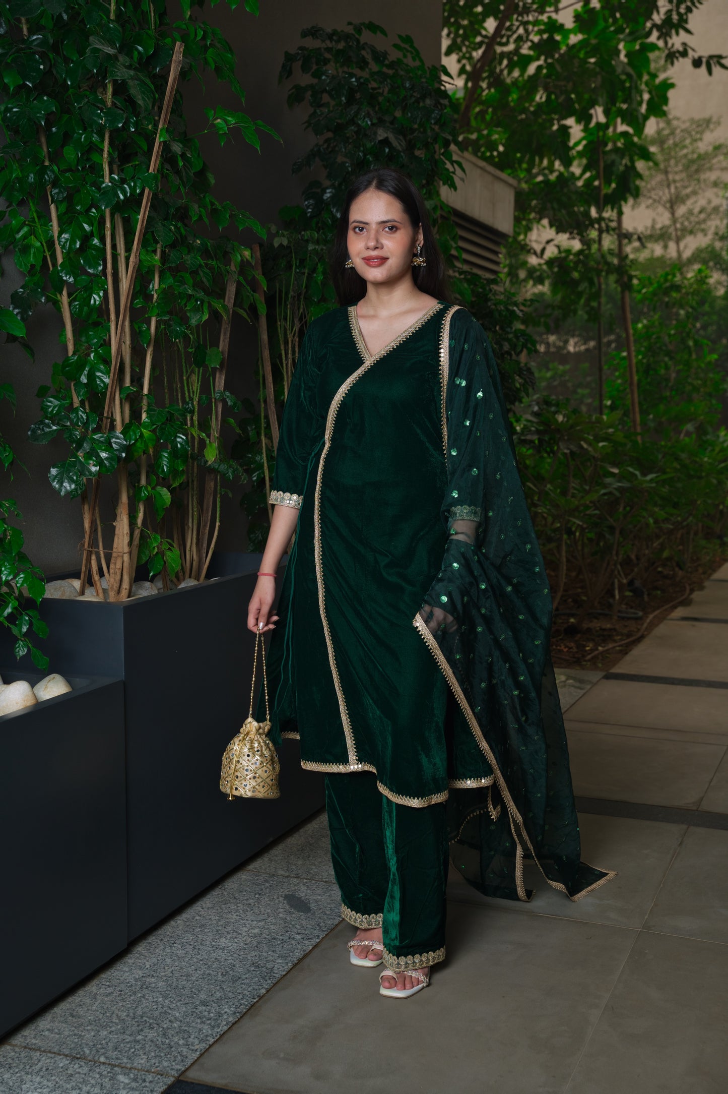 Deep Green Velvet Suit
