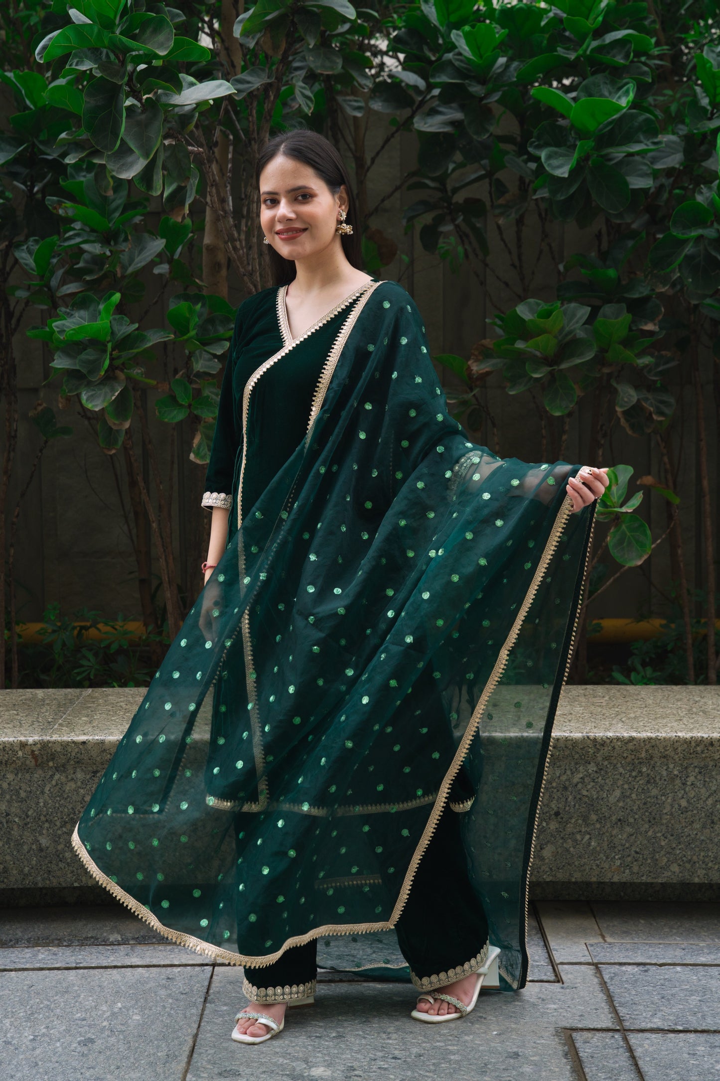 Deep Green Velvet Suit