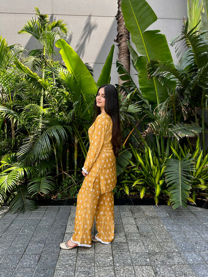 Mustard Flare Coord Set
