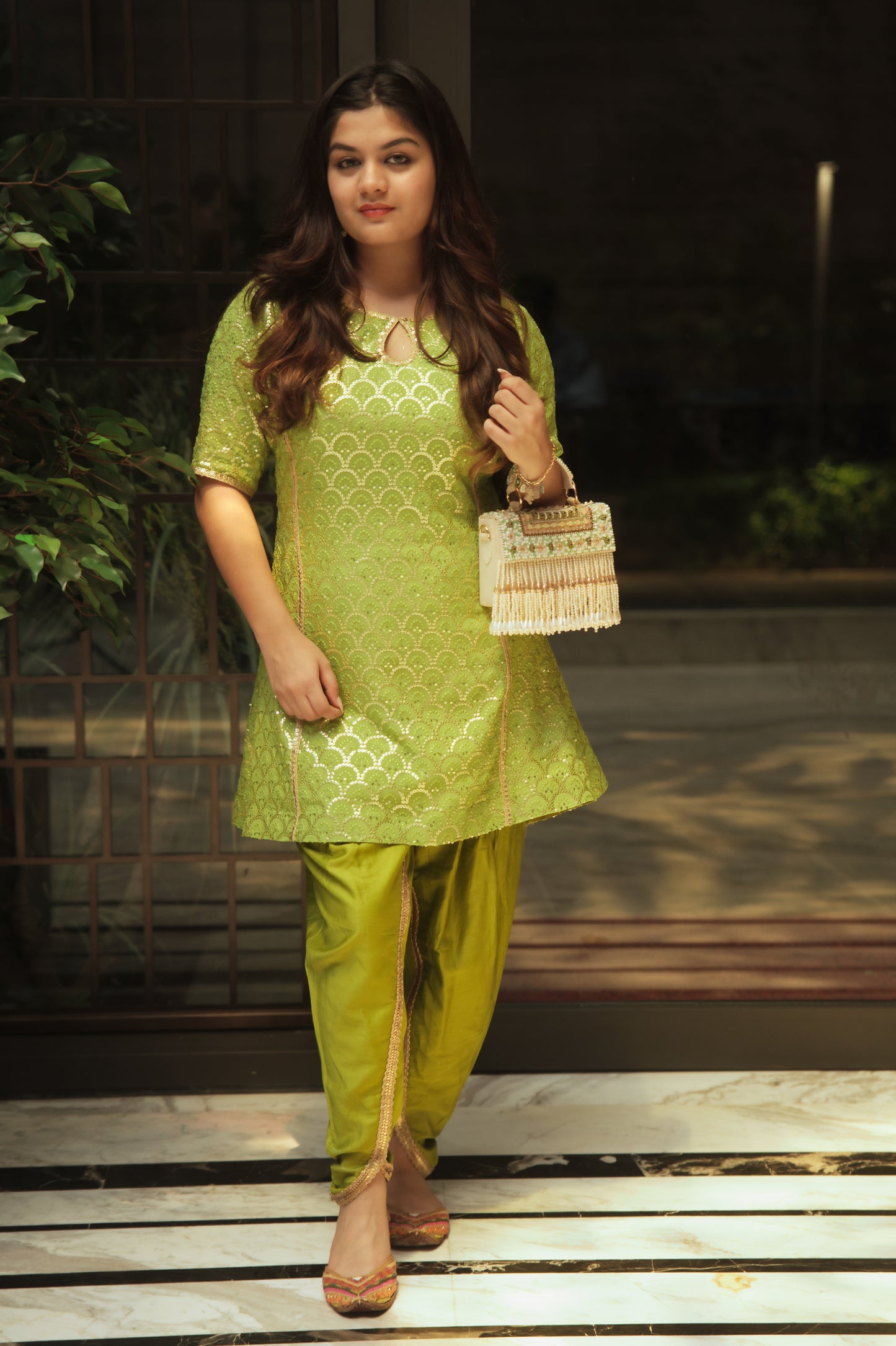 Lime Green Kurta Set