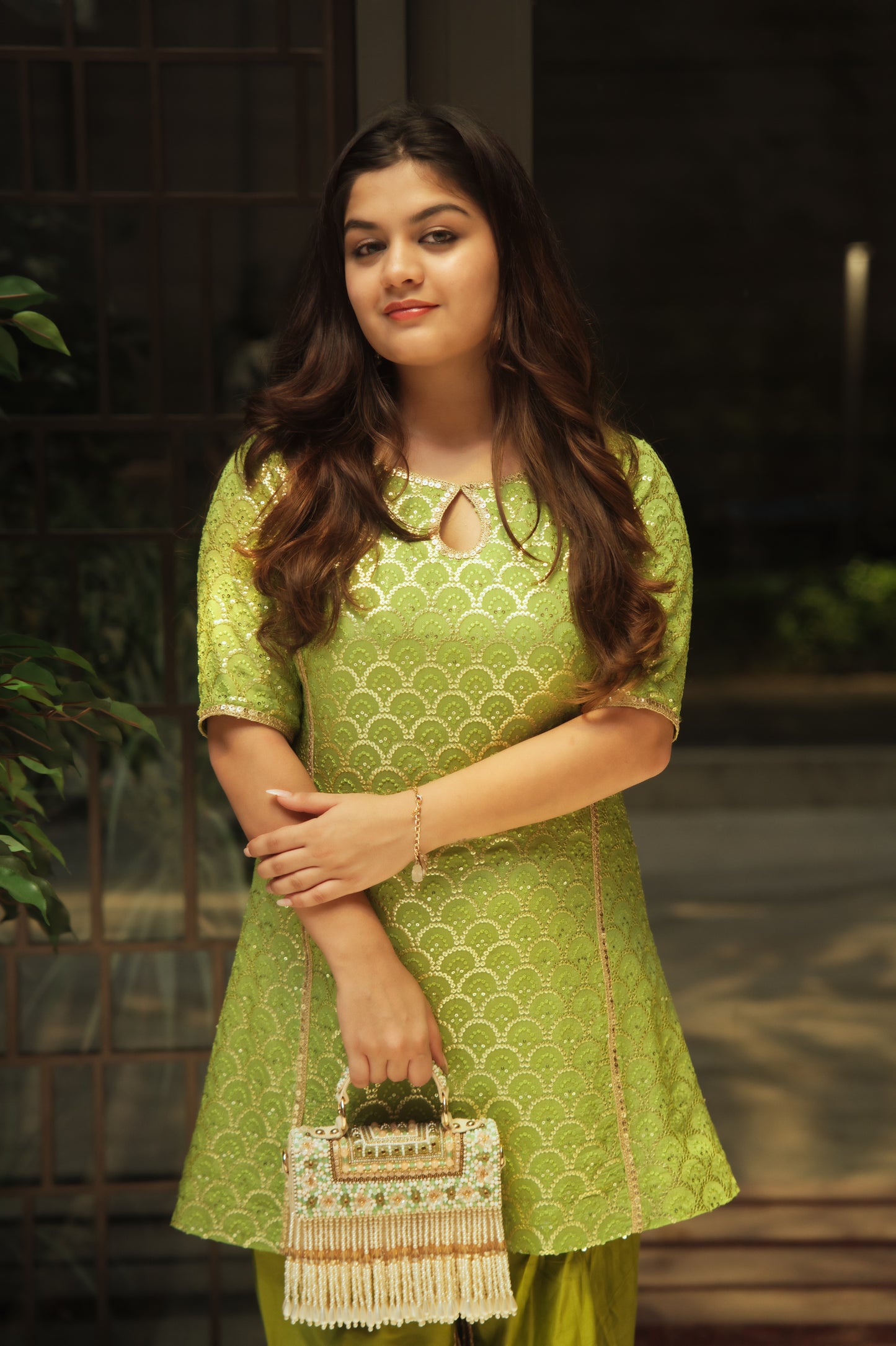 Lime Green Kurta Set