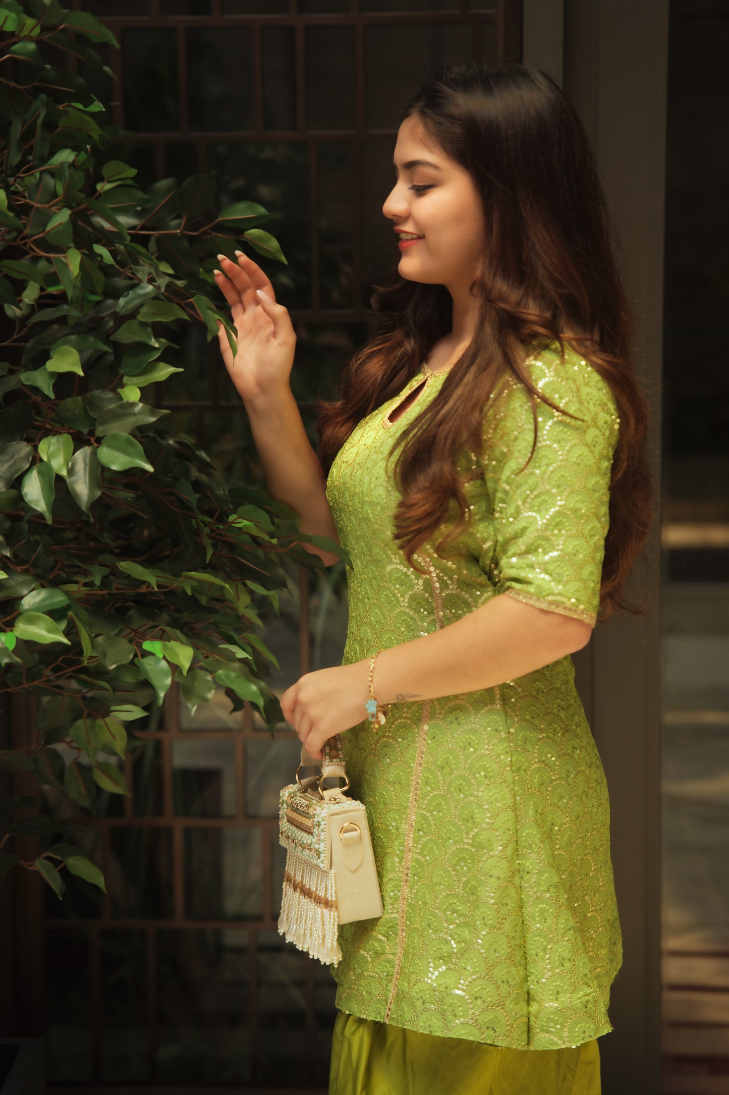 Lime Green Kurta Set