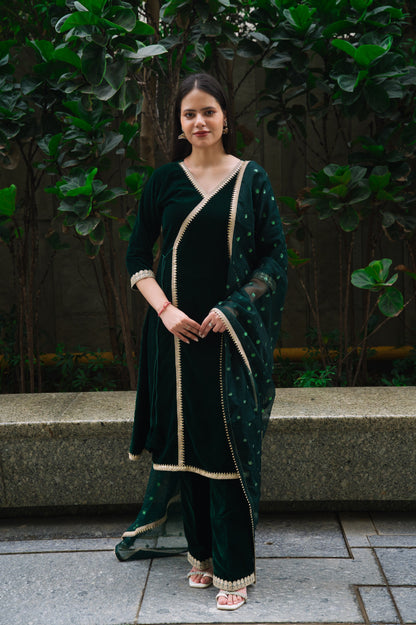 Deep Green Velvet Suit