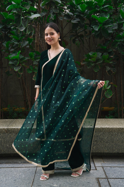 Deep Green Velvet Suit
